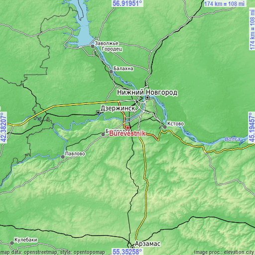 Topographic map of Burevestnik
