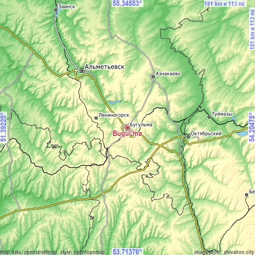 Topographic map of Bugul’ma