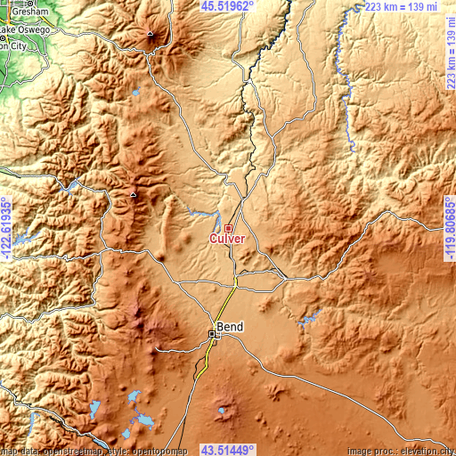 Topographic map of Culver