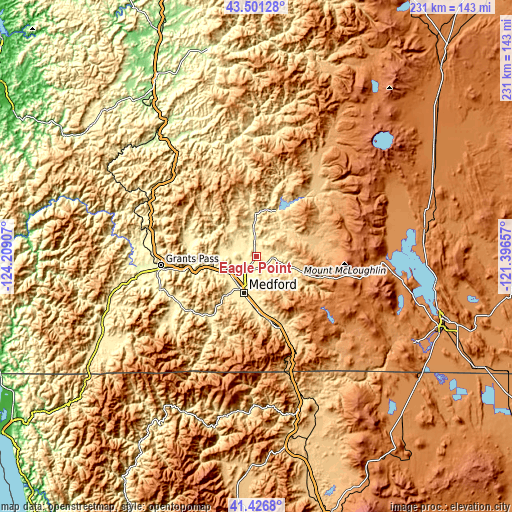 Topographic map of Eagle Point