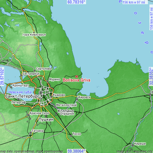 Topographic map of Borisova Griva