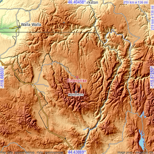 Topographic map of Enterprise