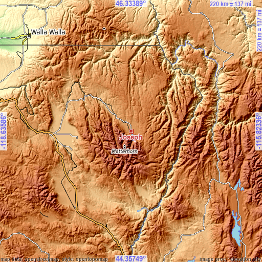 Topographic map of Joseph