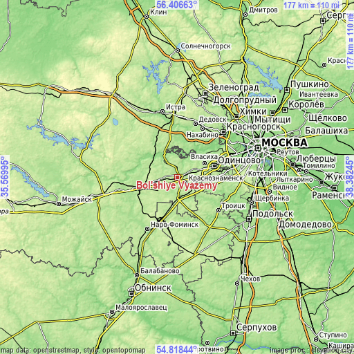 Topographic map of Bol'shiye Vyazëmy