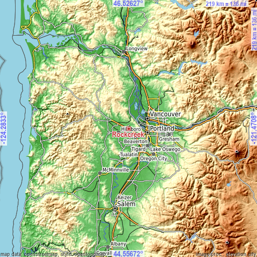 Topographic map of Rockcreek