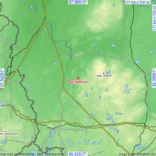 Topographic map of Bolgatovo