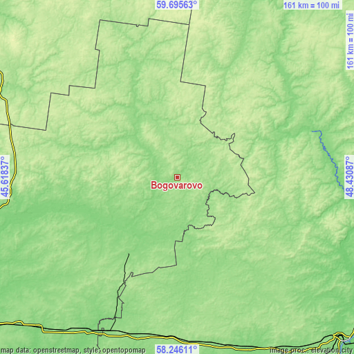 Topographic map of Bogovarovo