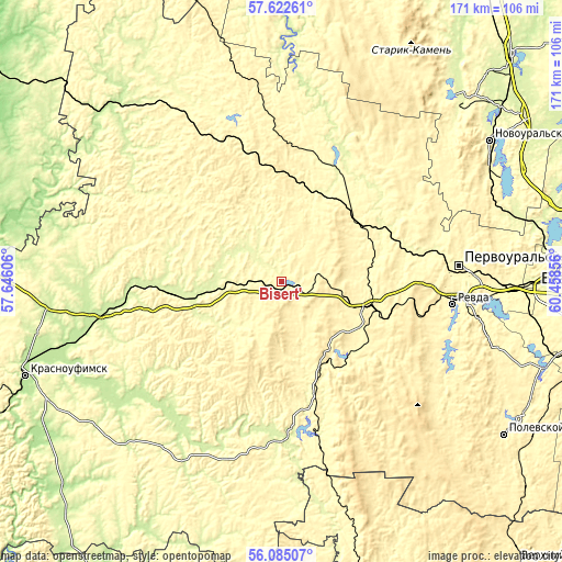 Topographic map of Bisert’