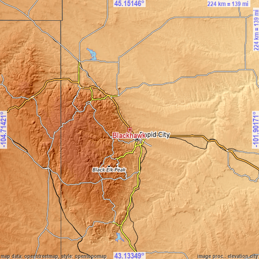 Topographic map of Blackhawk