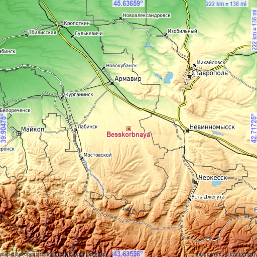 Topographic map of Besskorbnaya