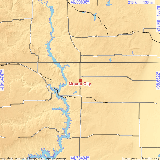 Topographic map of Mound City