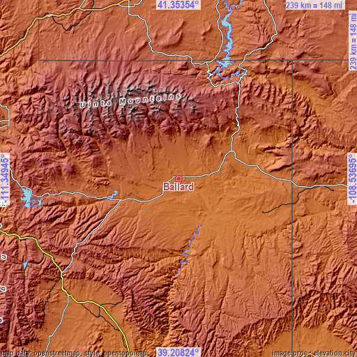 Topographic map of Ballard