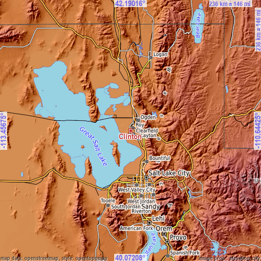 Topographic map of Clinton