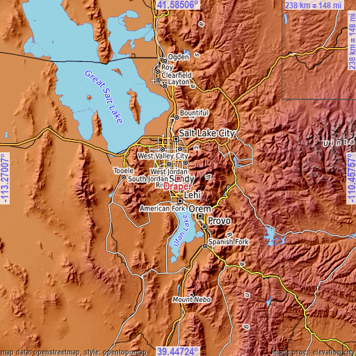 Topographic map of Draper