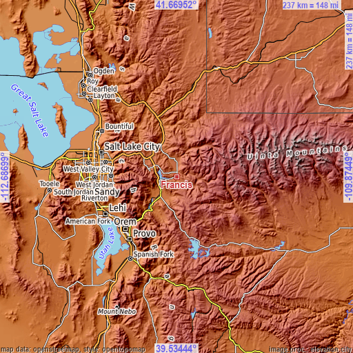 Topographic map of Francis