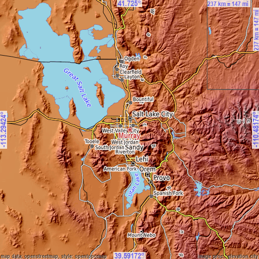 Topographic map of Murray