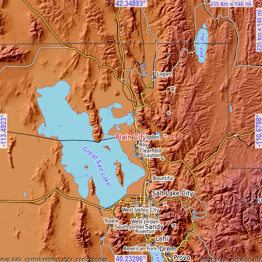 Topographic map of Plain City