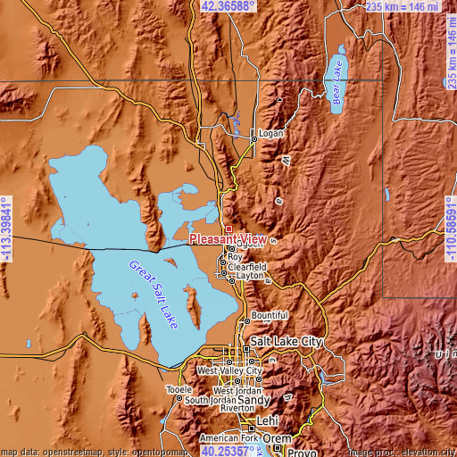 Topographic map of Pleasant View