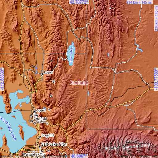 Topographic map of Randolph