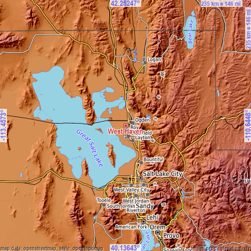 Topographic map of West Haven