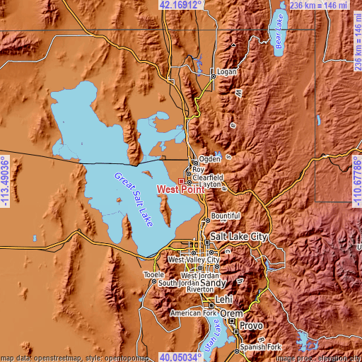 Topographic map of West Point