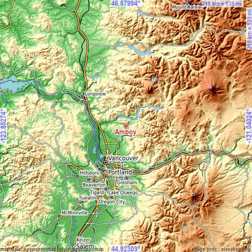 Topographic map of Amboy