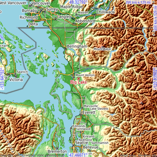 Topographic map of Big Lake