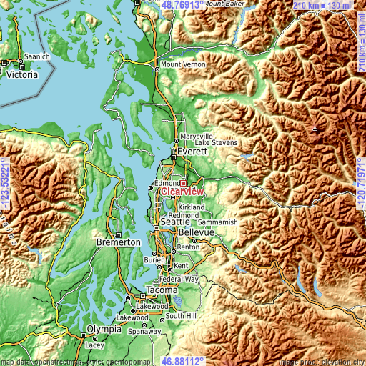 Topographic map of Clearview