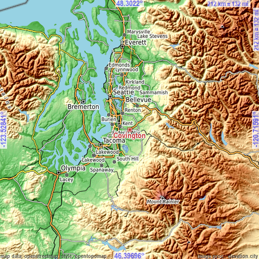 Topographic map of Covington