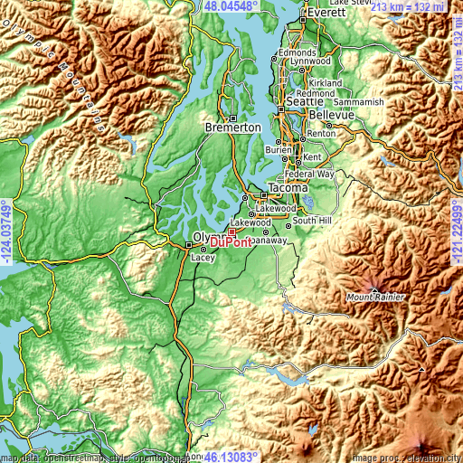 Topographic map of DuPont