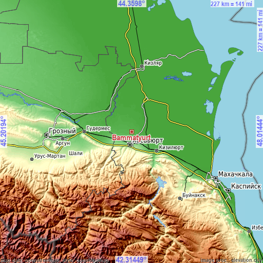 Topographic map of Bammatyurt