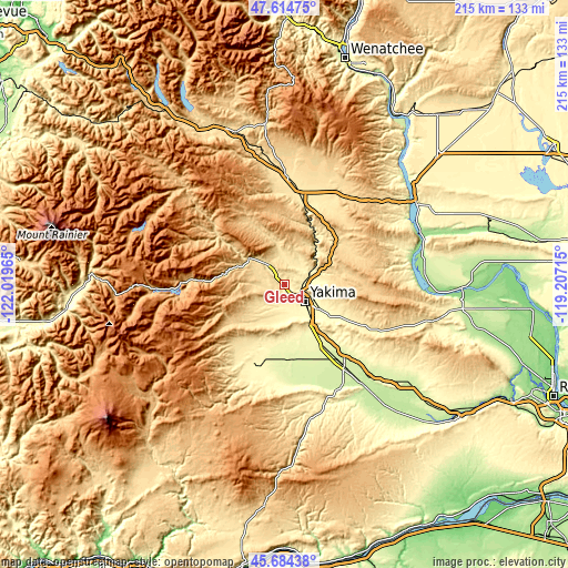 Topographic map of Gleed