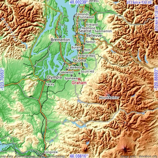 Topographic map of Graham