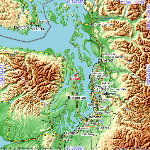 Topographic map of Lofall