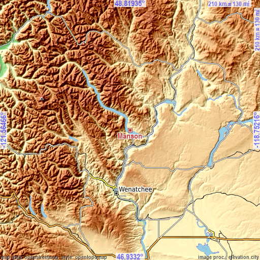 Topographic map of Manson