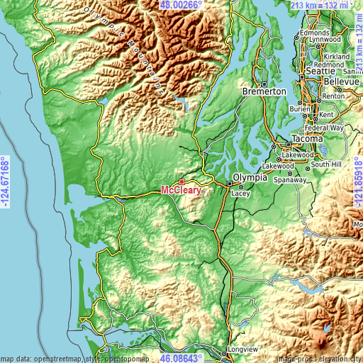 Topographic map of McCleary