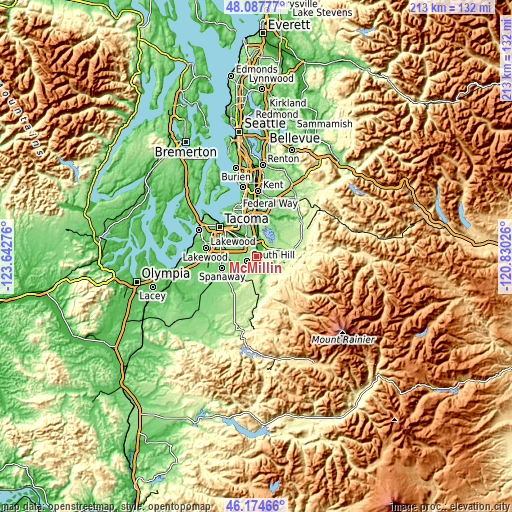 Topographic map of McMillin