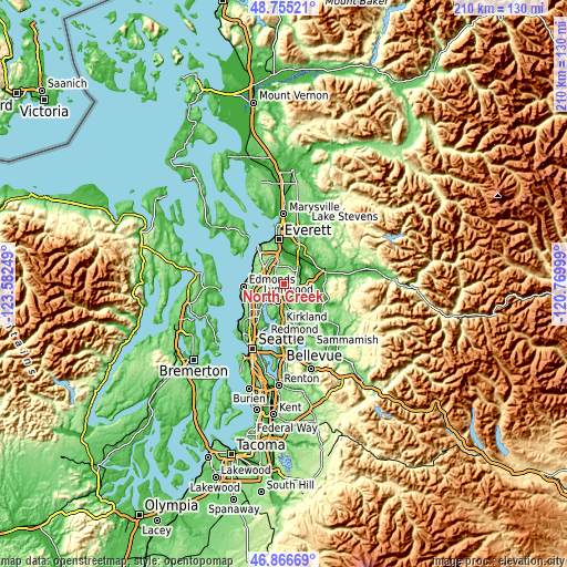 Topographic map of North Creek