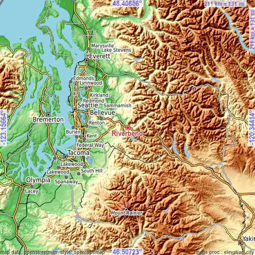 Topographic map of Riverbend