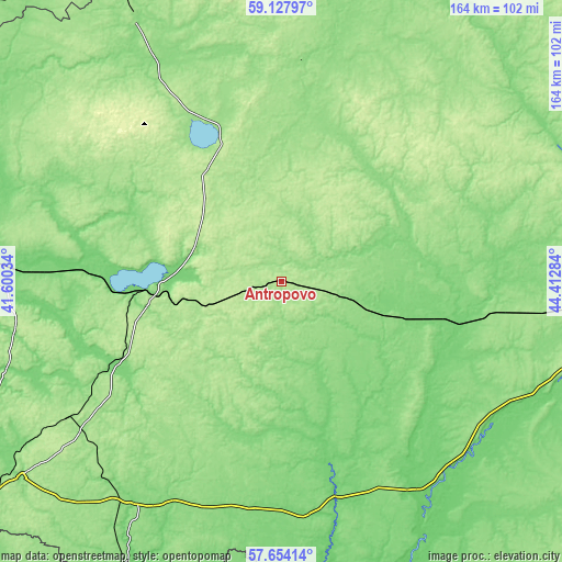 Topographic map of Antropovo