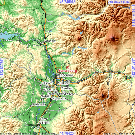 Topographic map of Venersborg