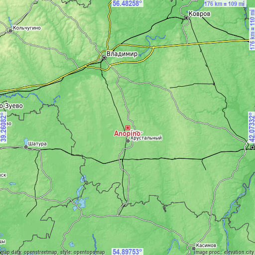 Topographic map of Anopino