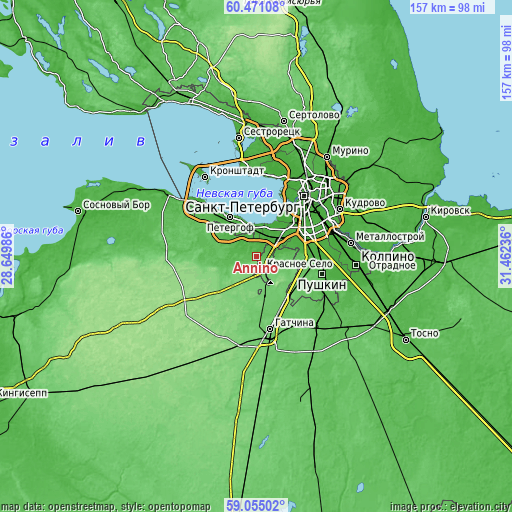 Topographic map of Annino