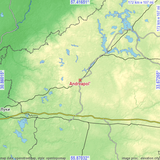 Topographic map of Andreapol’