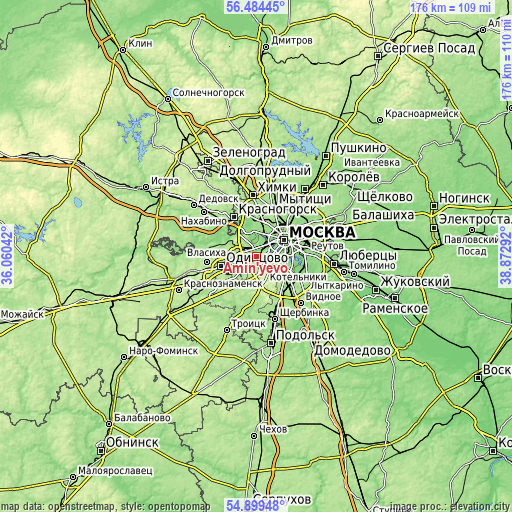 Topographic map of Amin’yevo