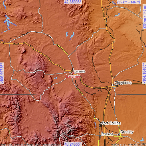 Topographic map of Laramie