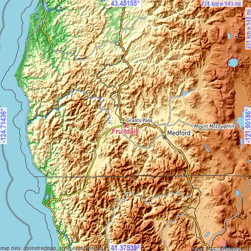 Topographic map of Fruitdale