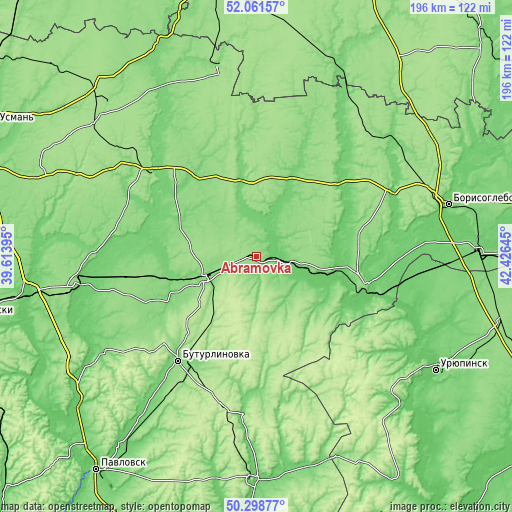 Topographic map of Abramovka