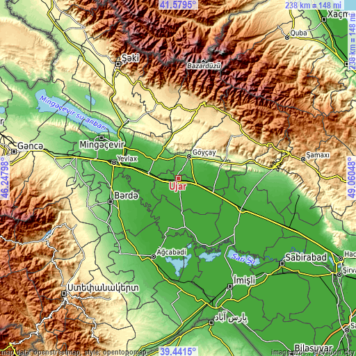 Topographic map of Ujar