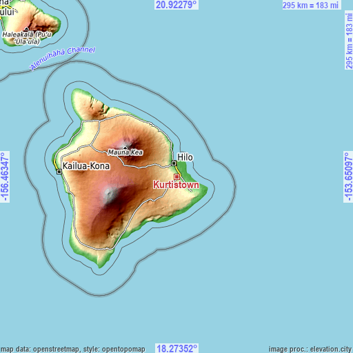 Topographic map of Kurtistown